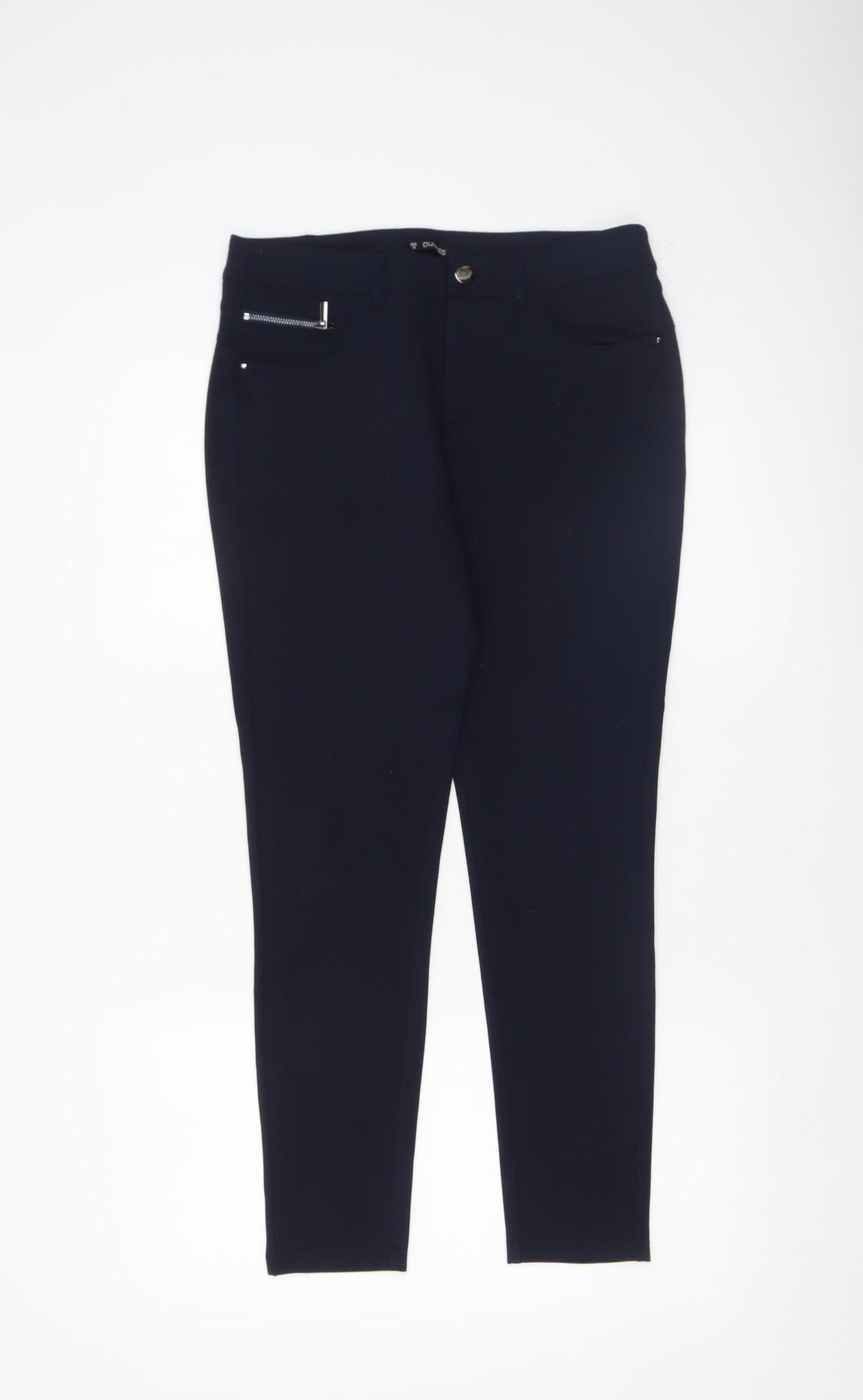 Dunnes Womens Black Stretch Slim Trousers Size 12