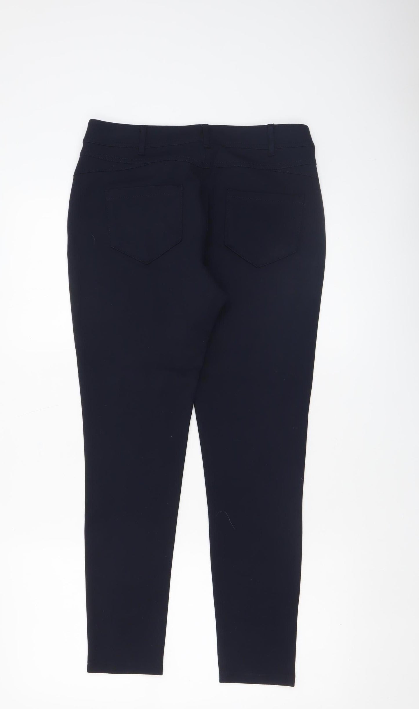 Dunnes Womens Black Stretch Slim Trousers Size 12