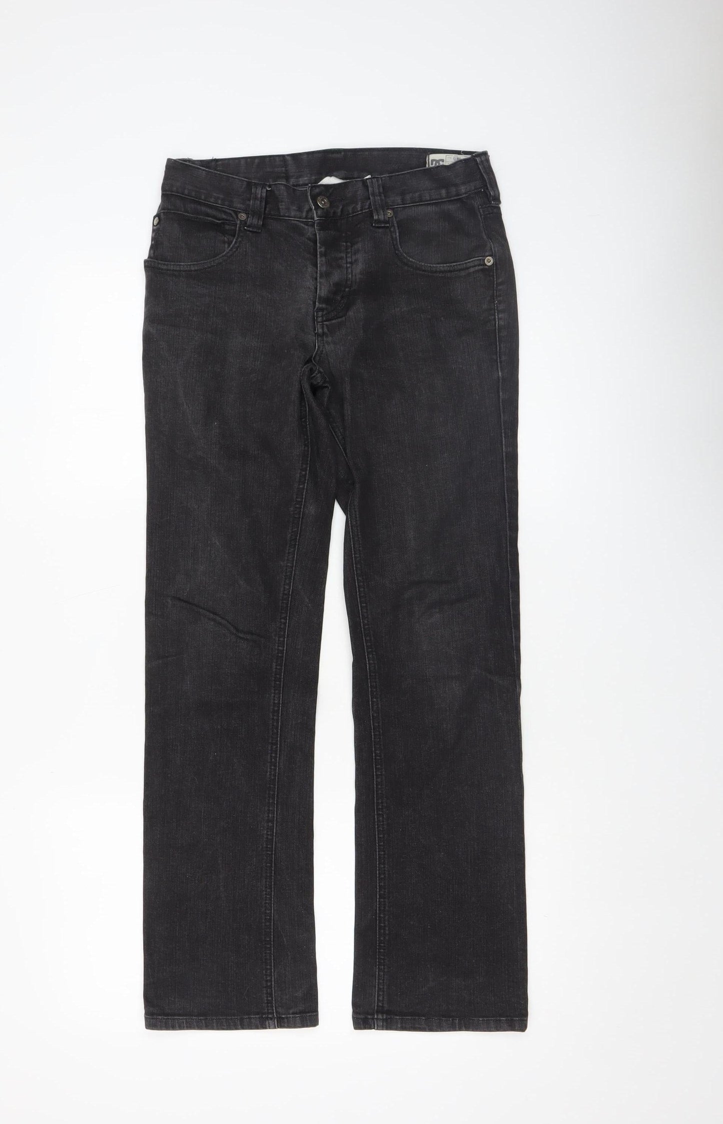 DC Mens Black Slim Fit Straight Stretch Denim Jeans Size M