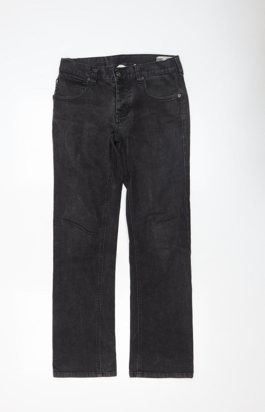 DC Mens Black Slim Fit Straight Stretch Denim Jeans Size M
