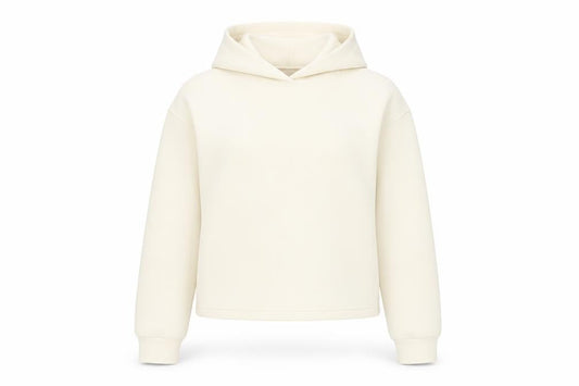 Uniqlo Women Ivory Pullover Hoodie Size S Polyester Blend