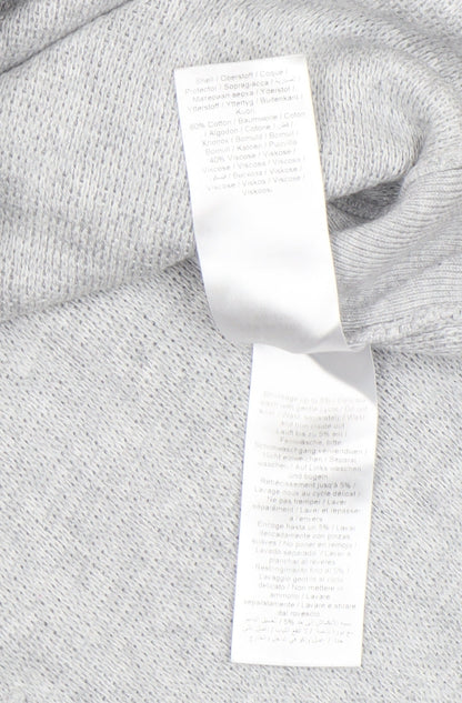 Fransa Women Grey Cotton Blend 3/4 Sleeve Pullover Jumper Size L