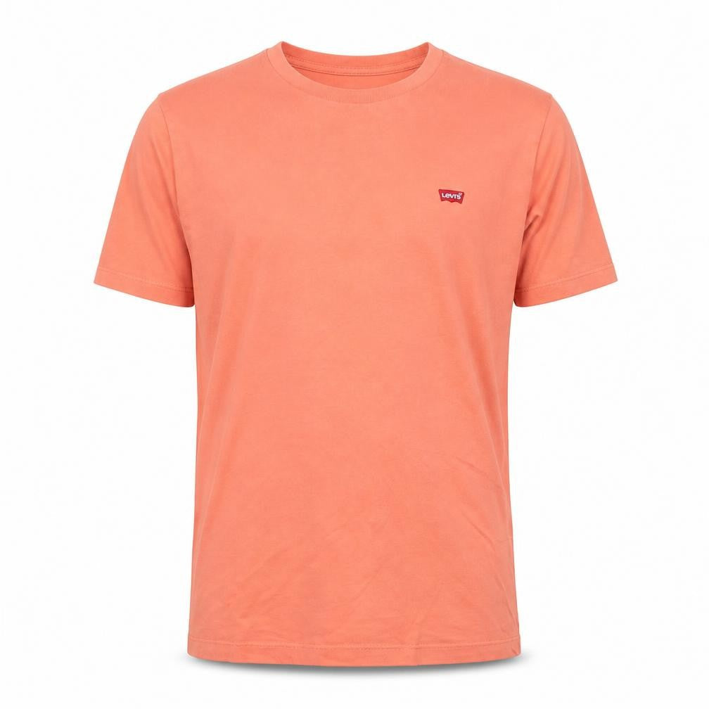 Levi's Men's Orange Cotton Crew Neck Classic Fit T-Shirt Size S