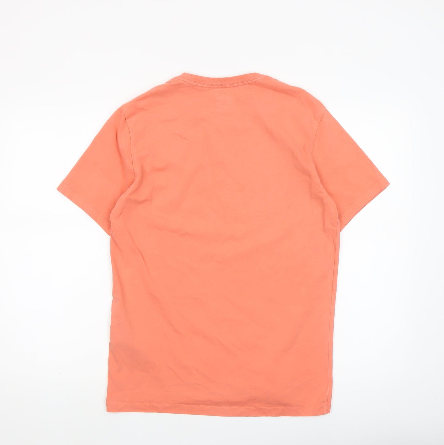 Levi's Men's Orange Cotton Crew Neck Classic Fit T-Shirt Size S