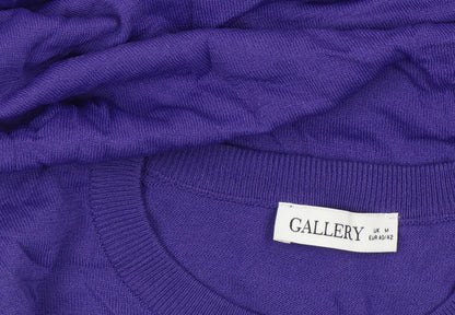 Additional view of Gallery women’s purple polka dot sleeve jumper m