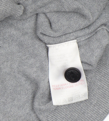 McKenzie Men's Grey Colour Block Crew Neck Jumper Size M
