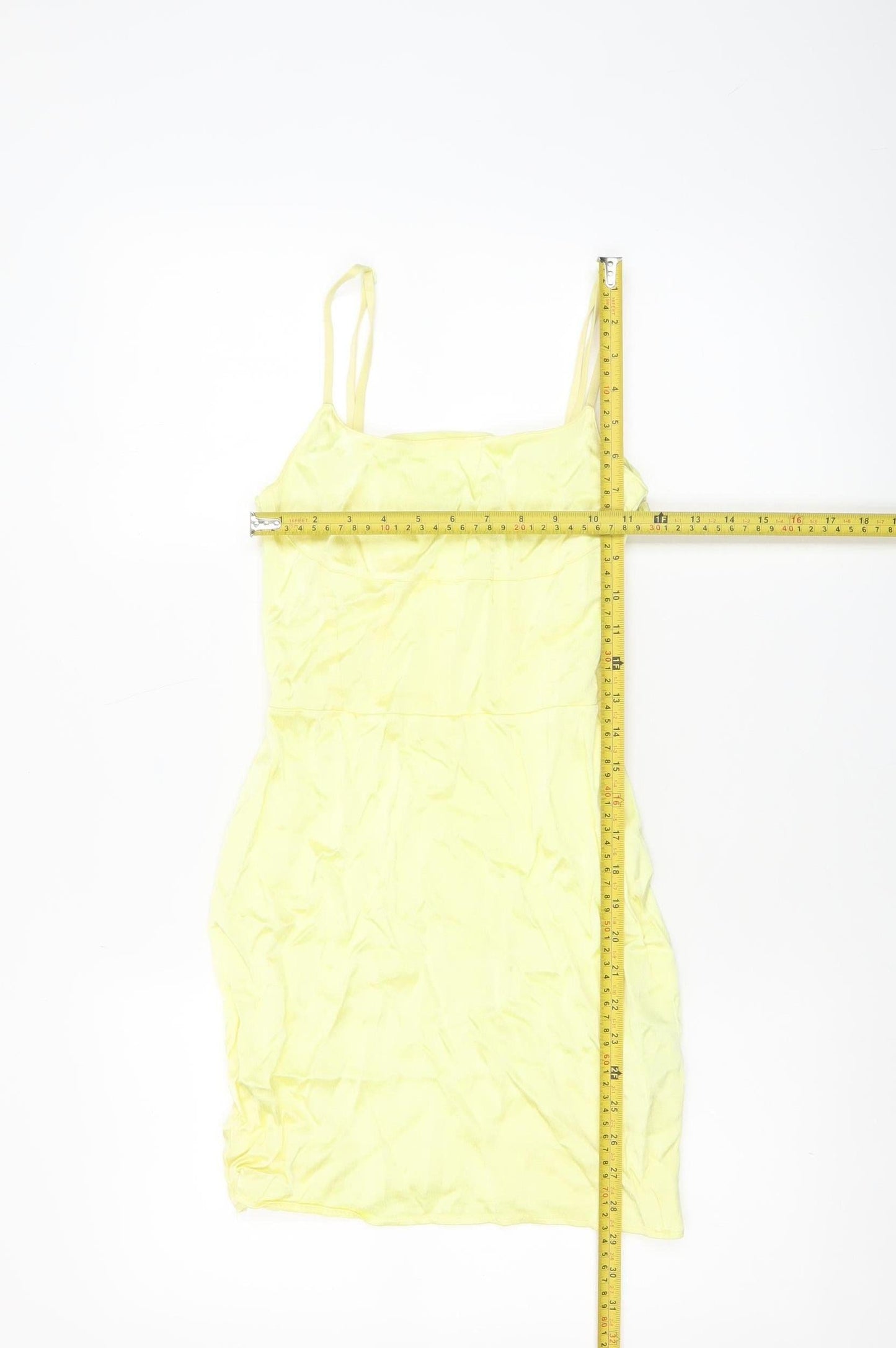 Zara Women Yellow Bodycon Sleeveless Short Dress Size 8