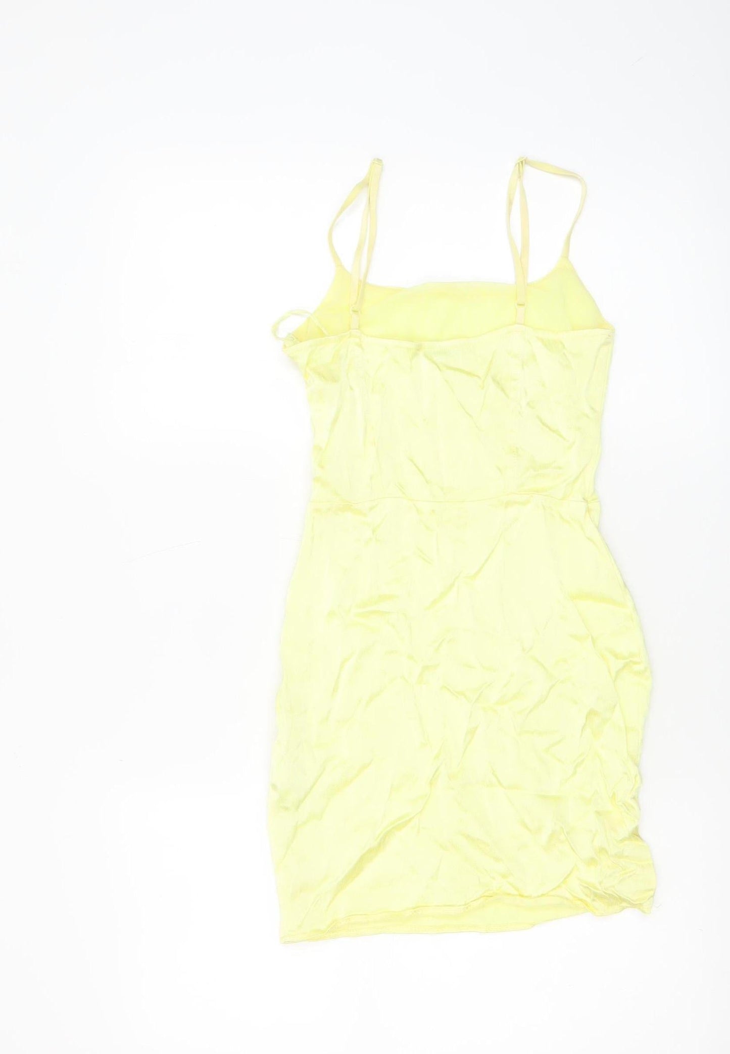 Zara Women Yellow Bodycon Sleeveless Short Dress Size 8