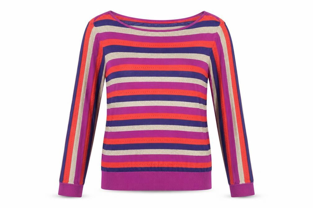 Madeleine Women’s Multicoloured Striped Boat Neck Knit Jumper M