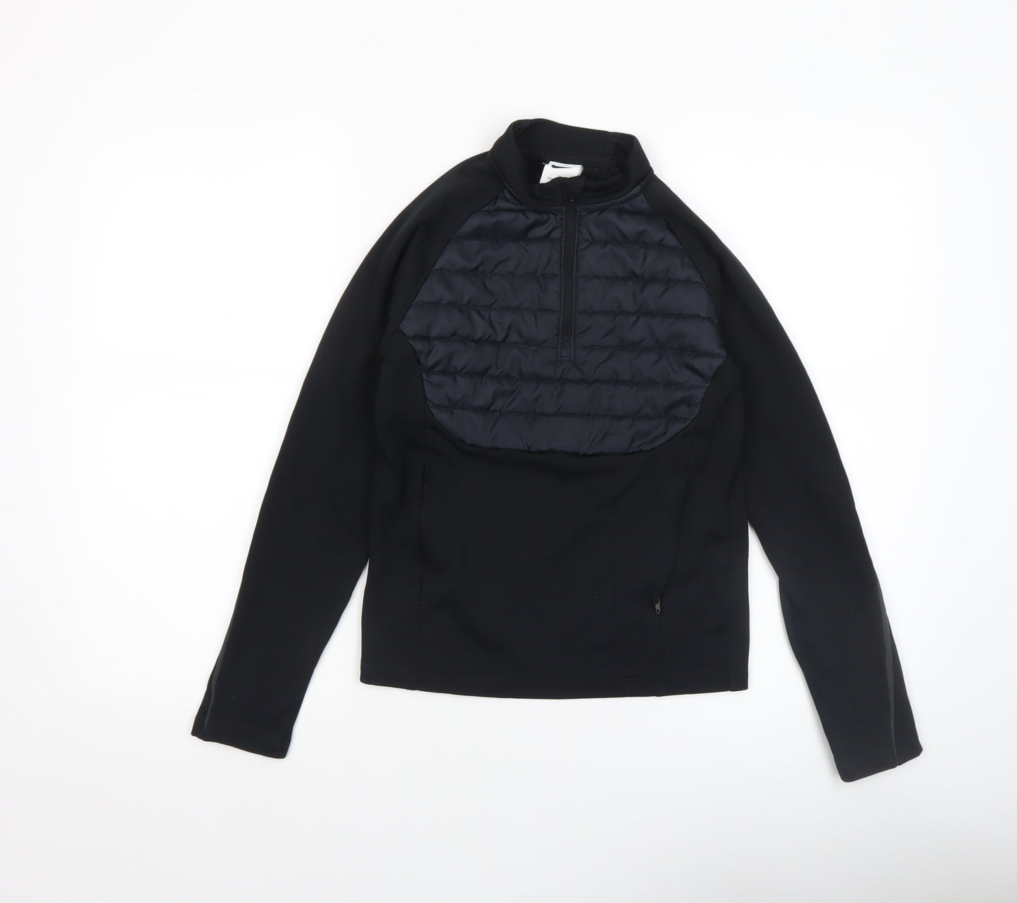 Nike Boys Black Therma-Fit 1/4 Zip Pullover Sweatshirt M