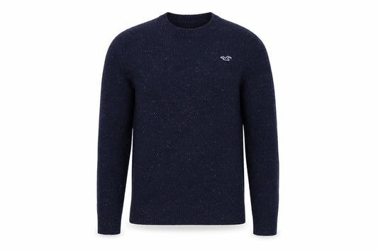 Hollister Men's Blue Crew Neck Knit Pullover Jumper Size S