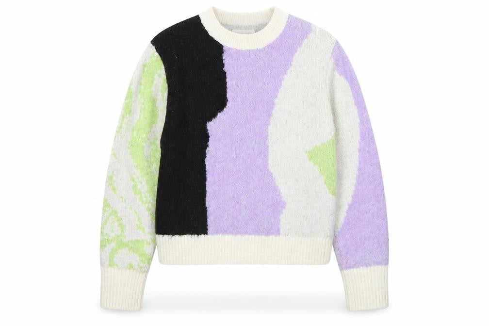 Monki Women’s Multicoloured Pullover Jumper Size S Crew Neck Knit