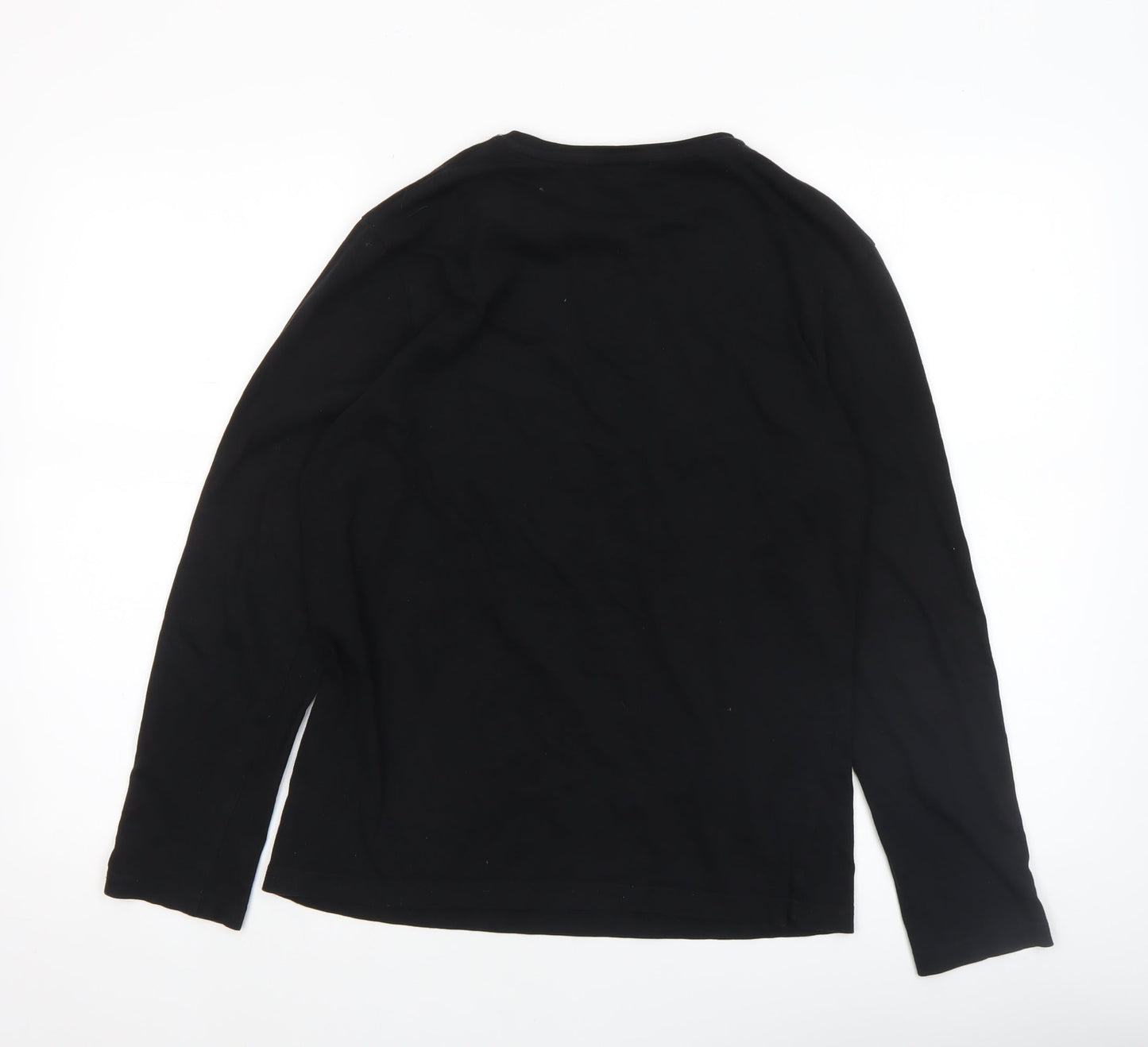 Hugo Boss Boys Black Long Sleeve Logo Cotton T-Shirt Size 14 Years