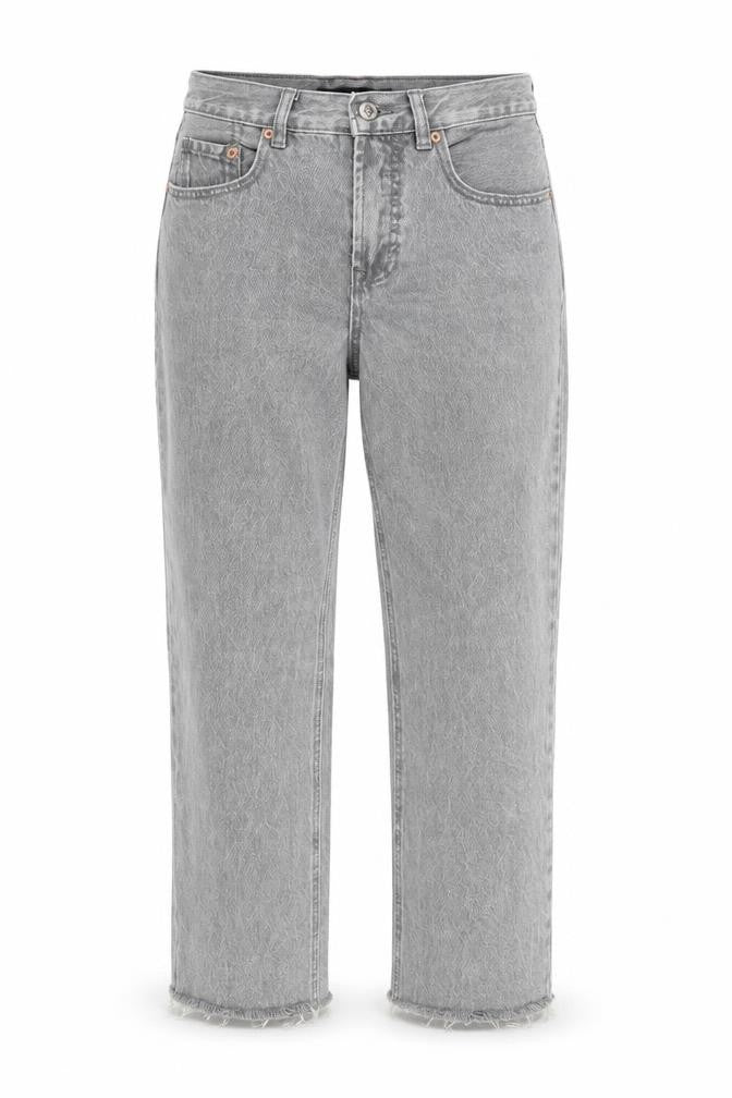 Stradivarius Women's Grey High Rise Straight Leg Jeans Size 8