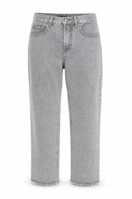 Stradivarius Women's Grey High Rise Straight Leg Jeans Size 8
