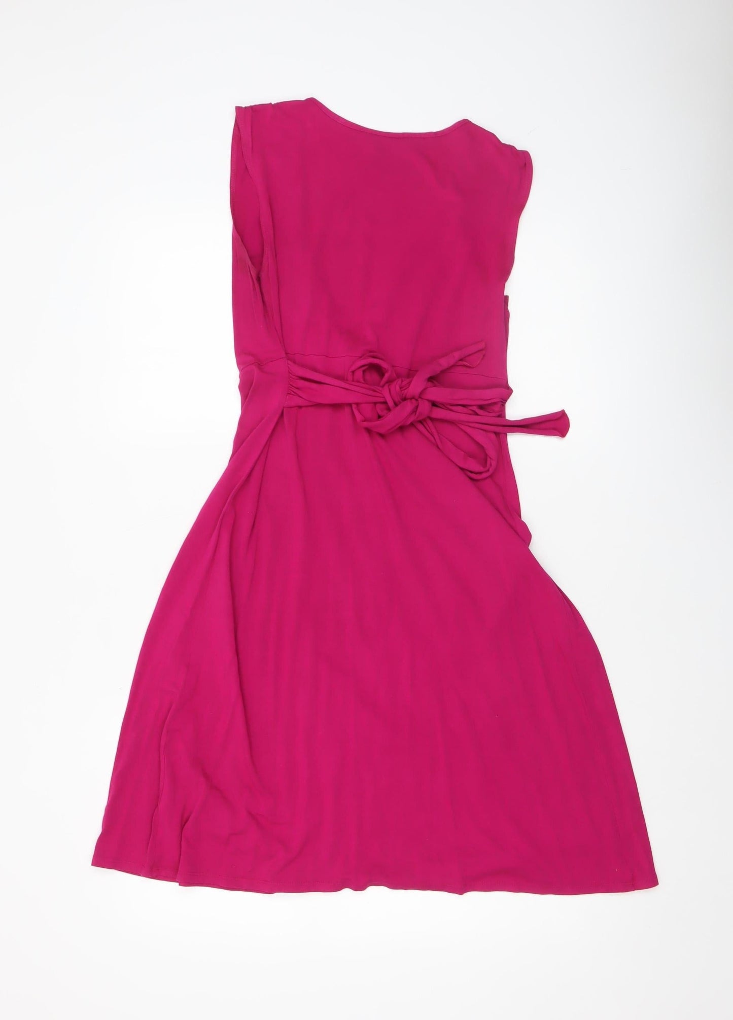 A|wear Women’s Pink V-Neck A-Line Sleeveless Knee Length Dress Size 10