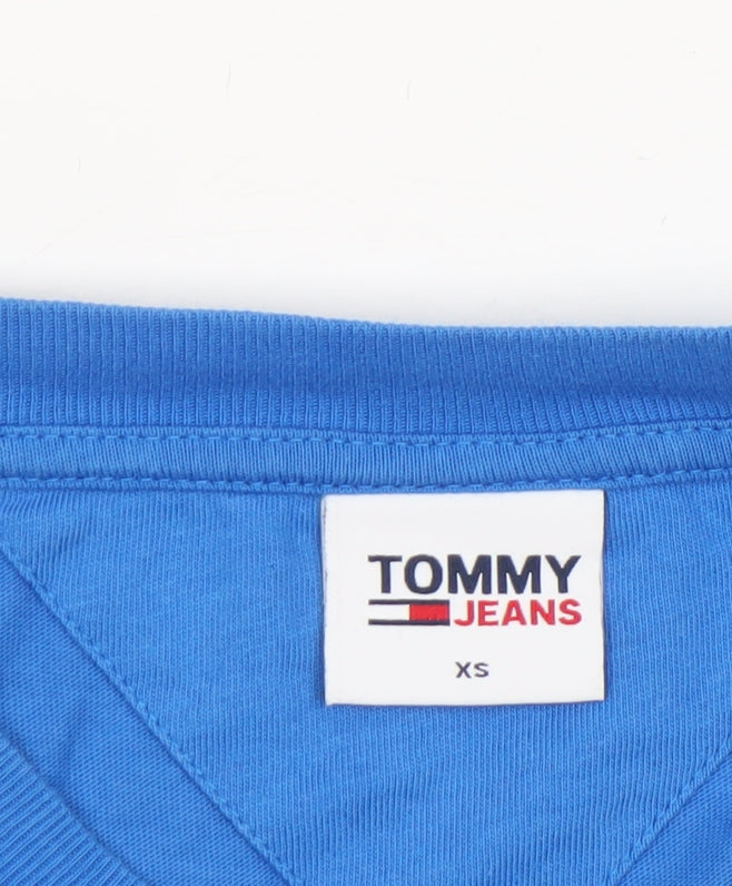 Tommy Jeans Men's Blue Crew Neck Cotton T-Shirt XS