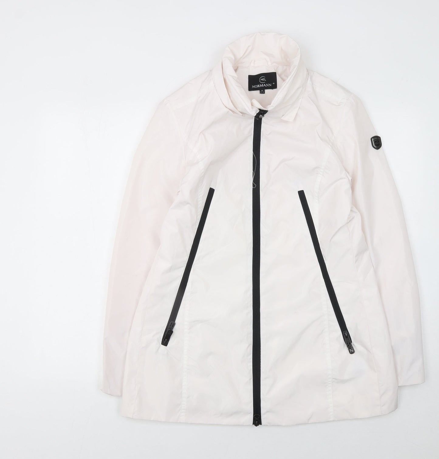 Normann Women White Size 10 Lightweight Zip Up Jacket