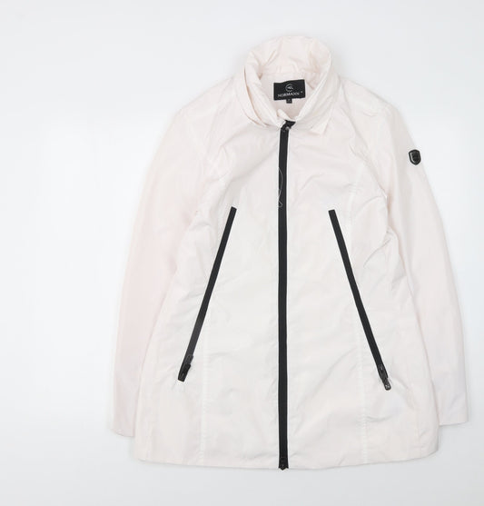 Normann Women White Size 10 Lightweight Zip Up Jacket