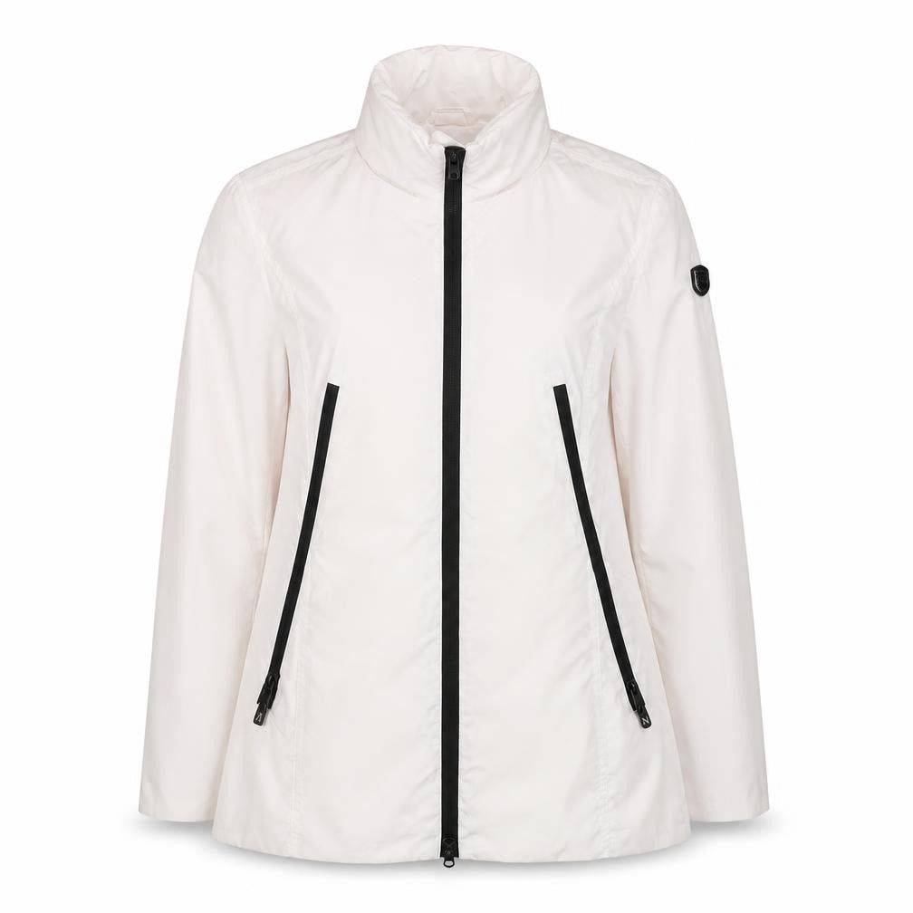 Normann Women White Size 10 Lightweight Zip Up Jacket