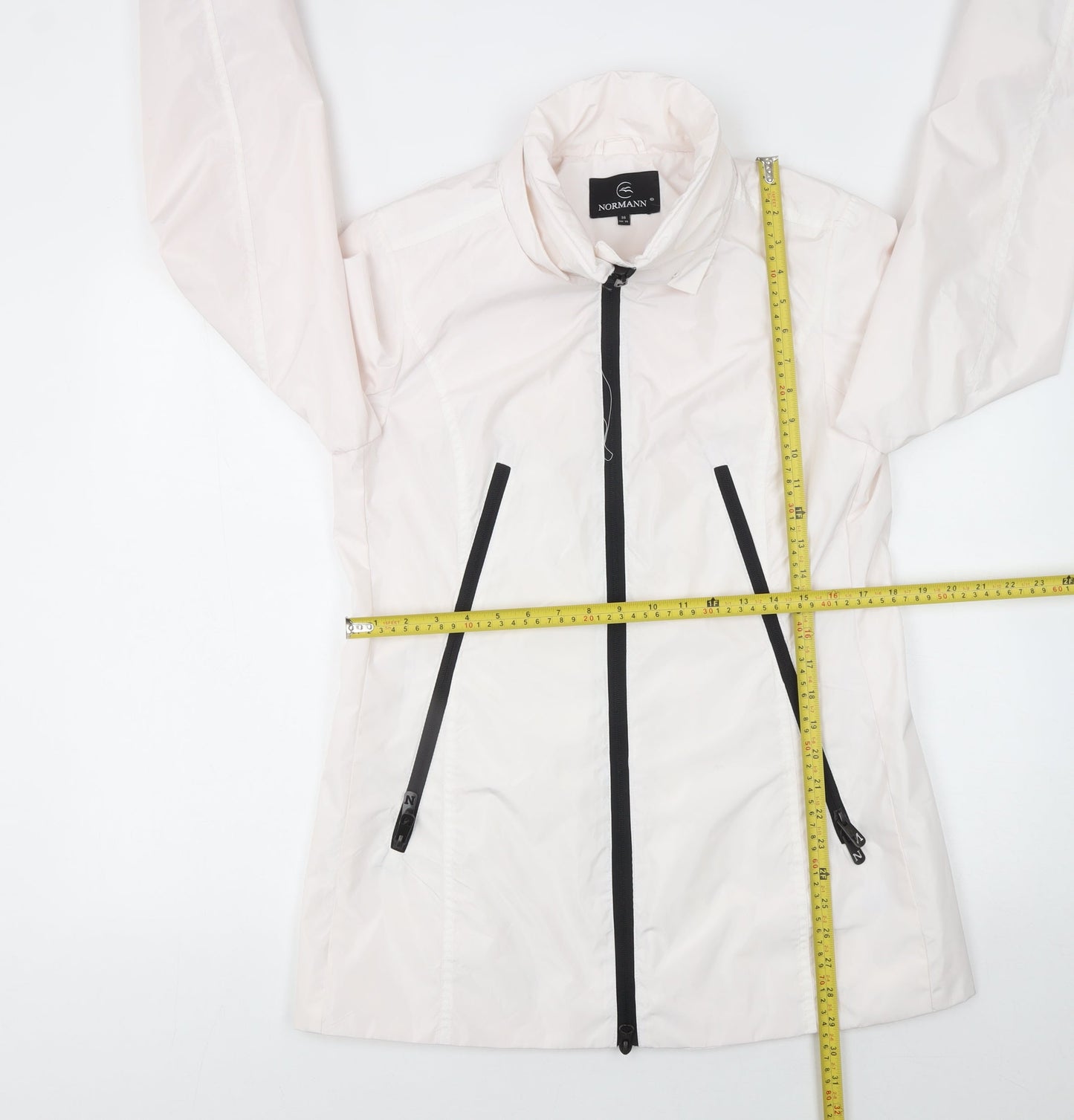 Normann Women White Size 10 Lightweight Zip Up Jacket