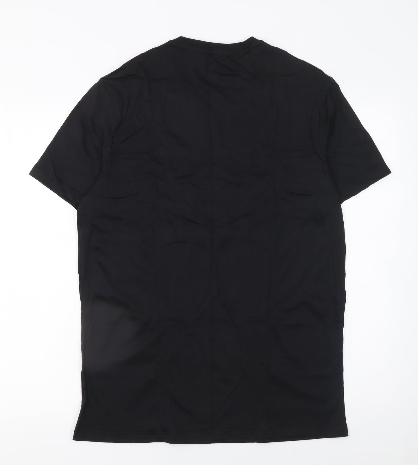 Adidas Men’s Black V-Neck Cotton Short Sleeve T-Shirt Size M