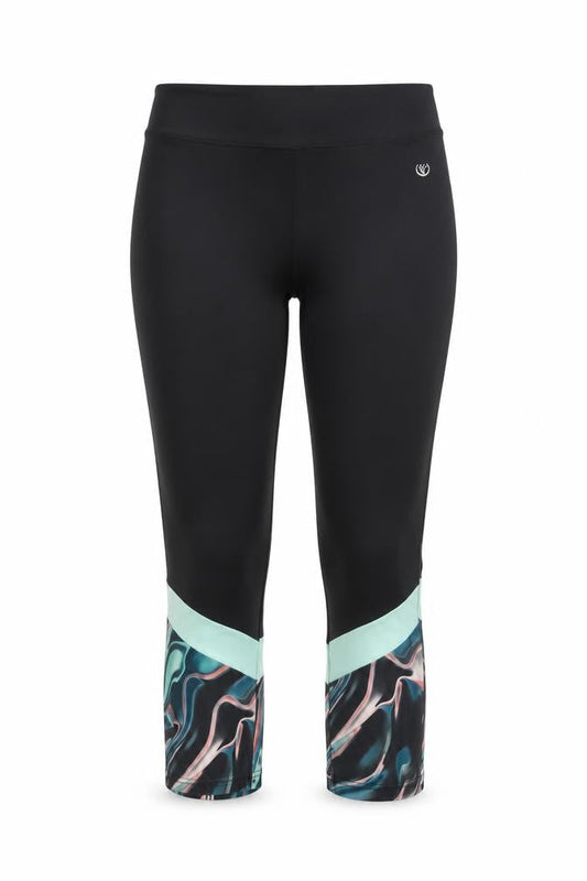 Dunnes Women Black Capri Leggings Small Stretch Activewear