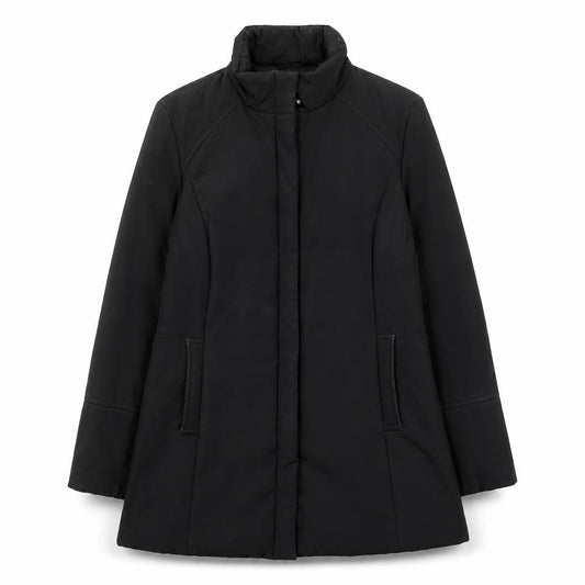 InWear Women's Black Mid-Length Padded Coat Size 10 UK