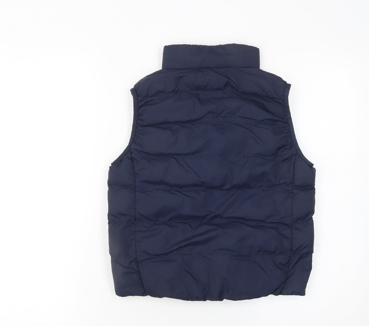 UNIQLO Boys Blue Puffer Waistcoat 7-8 Years Lightweight Quilted Gilet