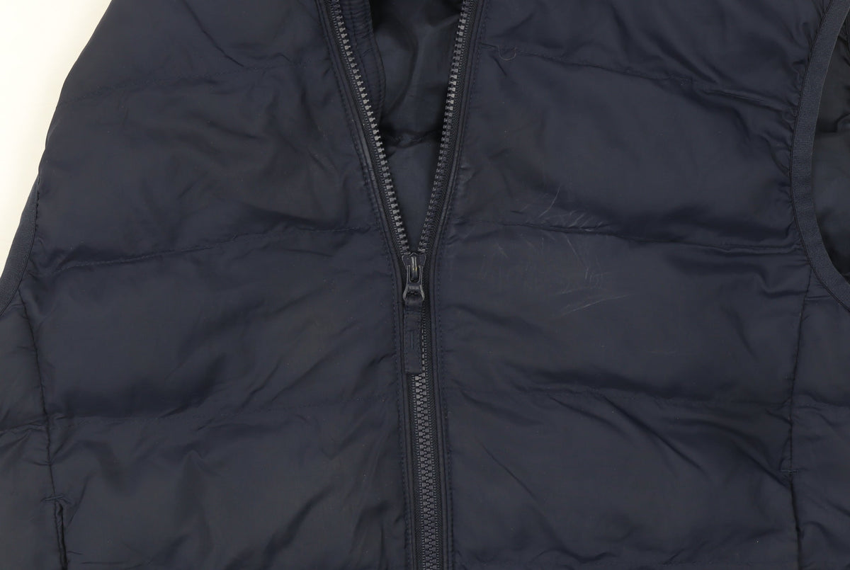 UNIQLO Boys Blue Puffer Waistcoat 7-8 Years Lightweight Quilted Gilet
