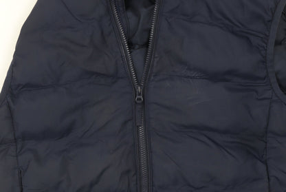Additional view of Uniqlo boys’ blue puffer waistcoat 7-8 years lightweight quilted gilet