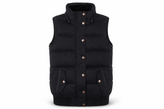 Fat Face Women Black Size 8 Puffer Waistcoat Down Filled Gilet
