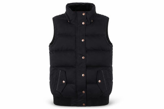 FatFace Women Black Size 8 Puffer Waistcoat Down Filled Gilet