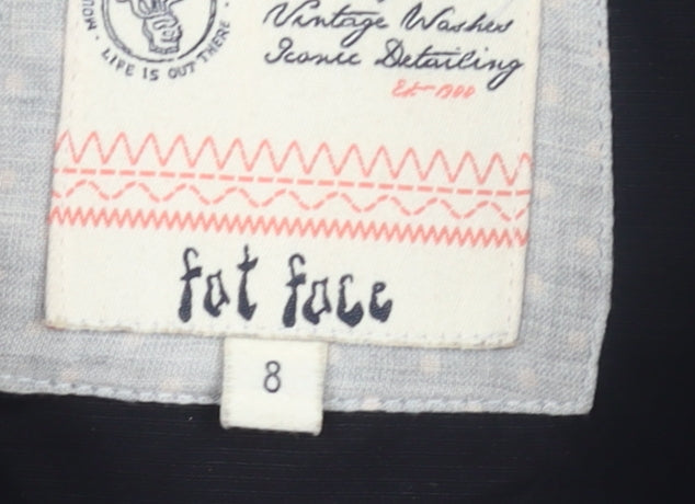 Fat Face Women Black Size 8 Puffer Waistcoat Down Filled Gilet