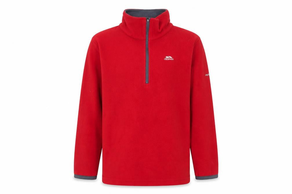 Trespass Boys Red Fleece Half Zip Pullover Sweatshirt 9-10 Years