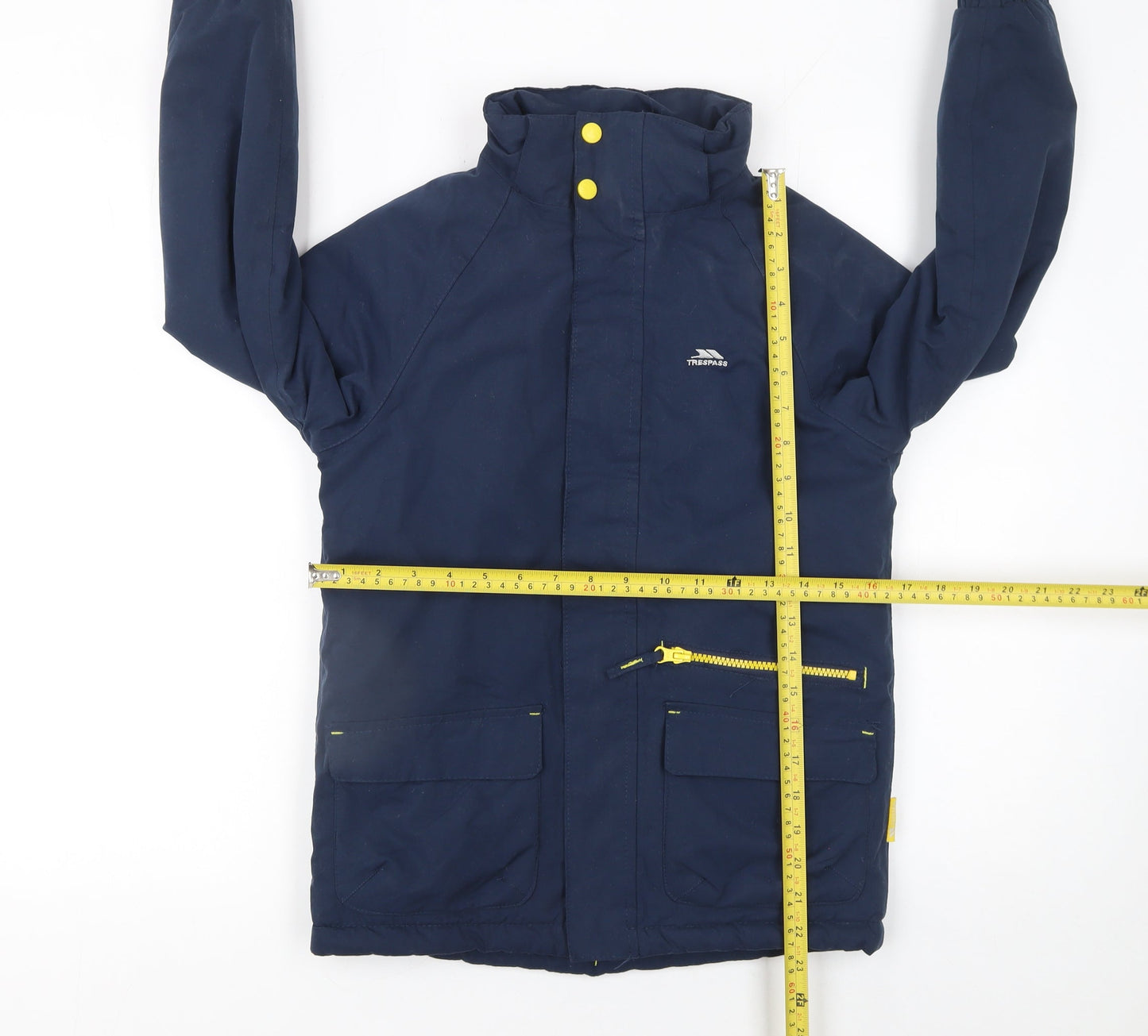 Trespass Boys Blue Waterproof Windproof Parka Jacket 7-8 Years