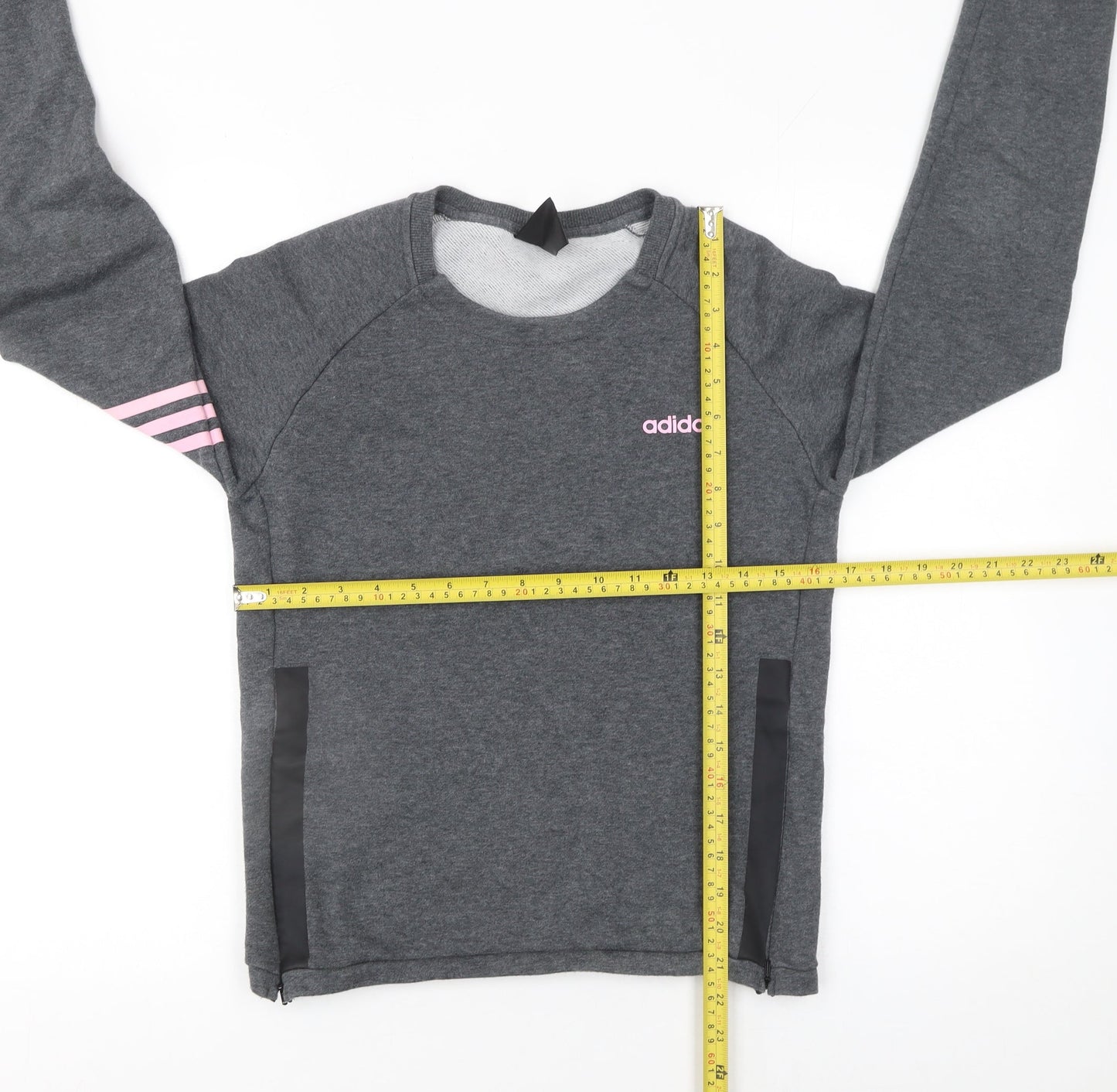 Adidas Womens Grey Climalite Sweatshirt S B10 Pullover Long Sleeve