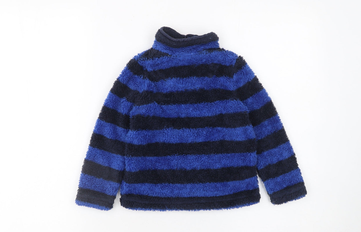 Joules Boys Blue Striped Fleece 1/4 Zip Jacket 3 Years