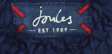 Joules Boys Blue Striped Fleece 1/4 Zip Jacket 3 Years