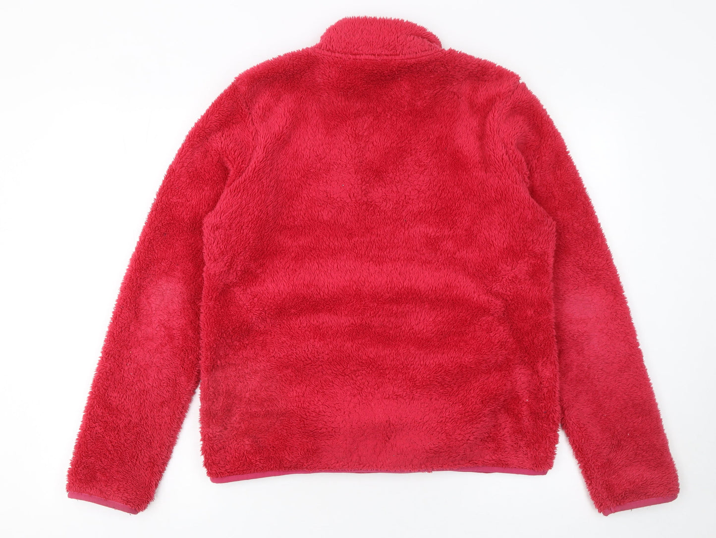 TRU Collection Womens Red Fleece 1/4 Zip Pullover Sweatshirt M