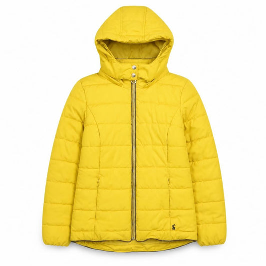 Joules Girls Yellow Hooded Puffer Jacket 10 Years Lightweight Winter Coat