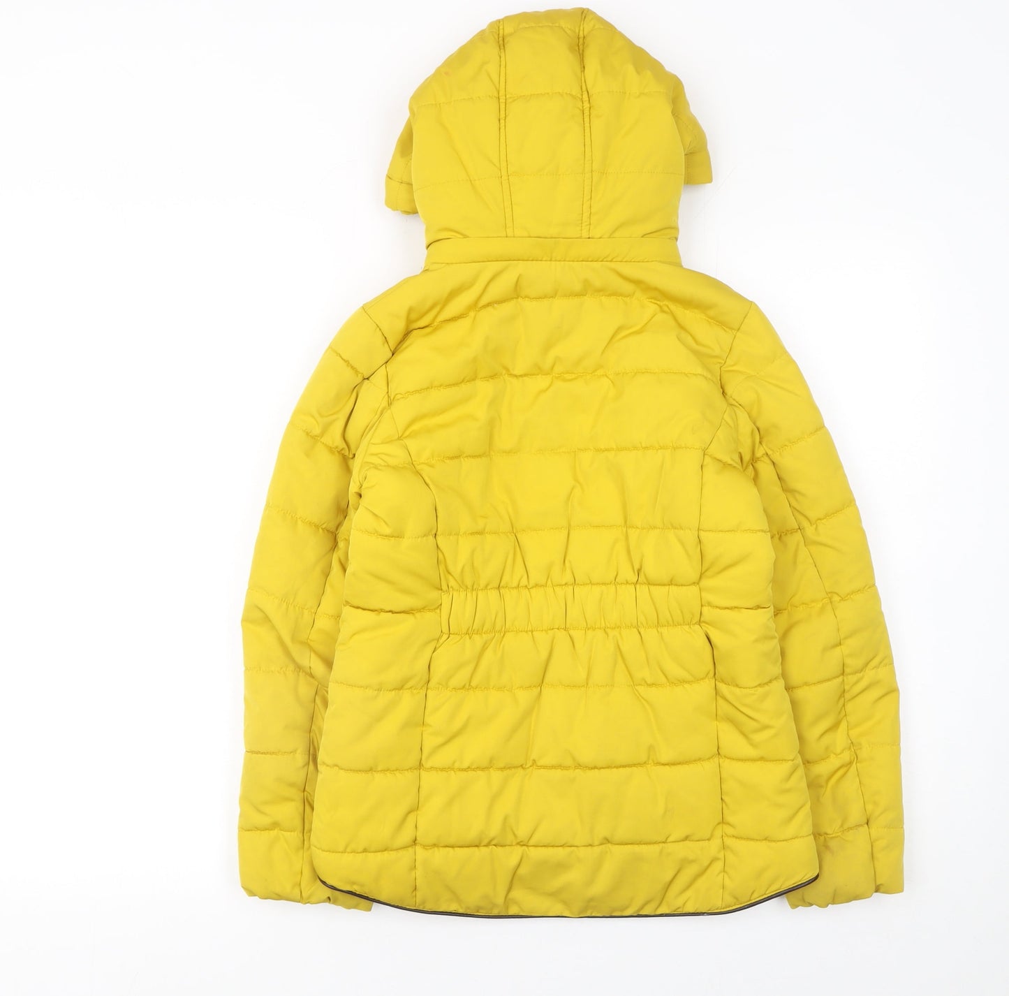 Joules Girls Yellow Hooded Puffer Jacket 10 Years Lightweight Winter Coat