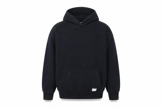 Hollister Men's Black Oversized Pullover Hoodie XS Fleece Cotton Blend