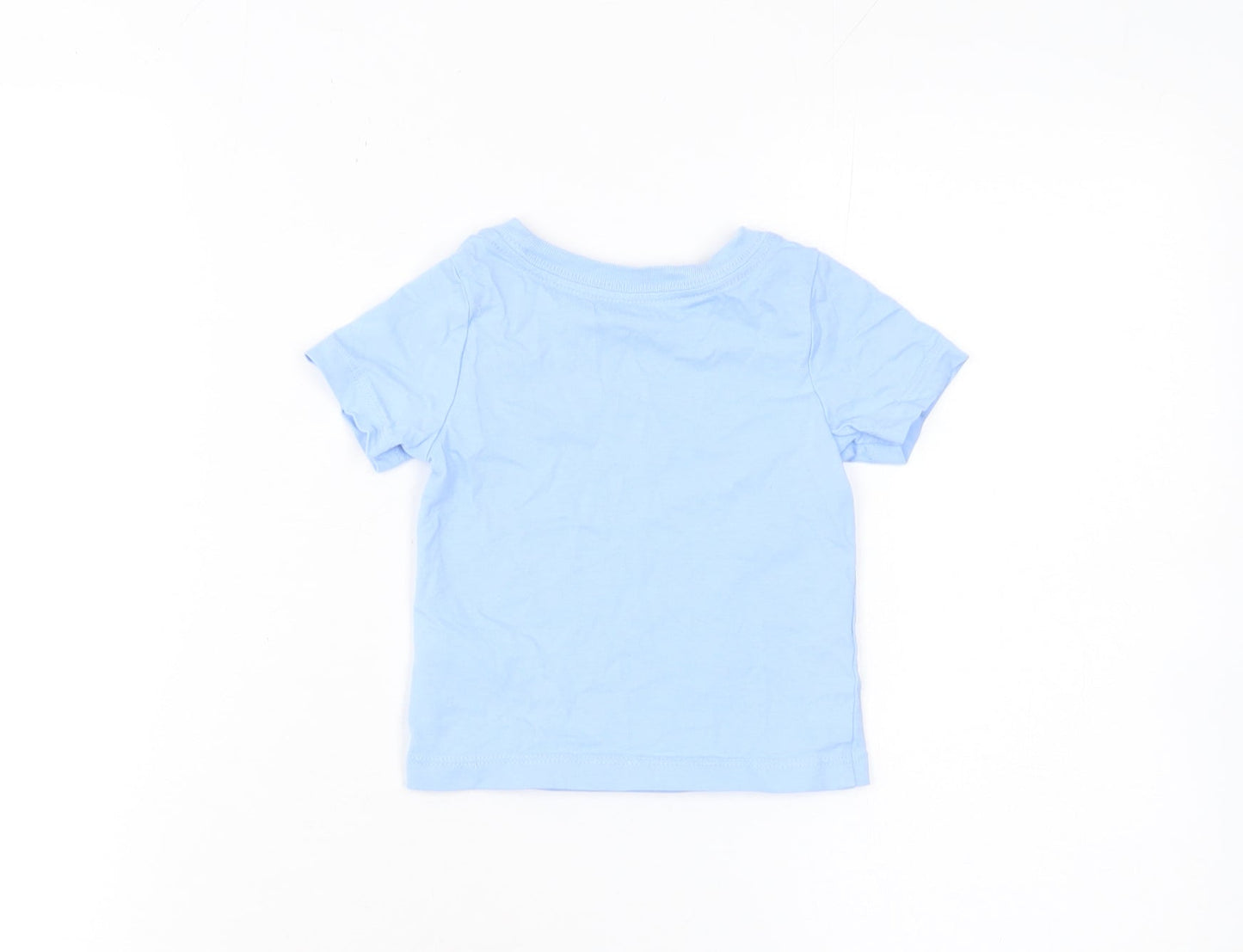 Tommy Hilfiger Blue Nautical Graphic Baby T-Shirt 3-6M Cotton Crew Neck