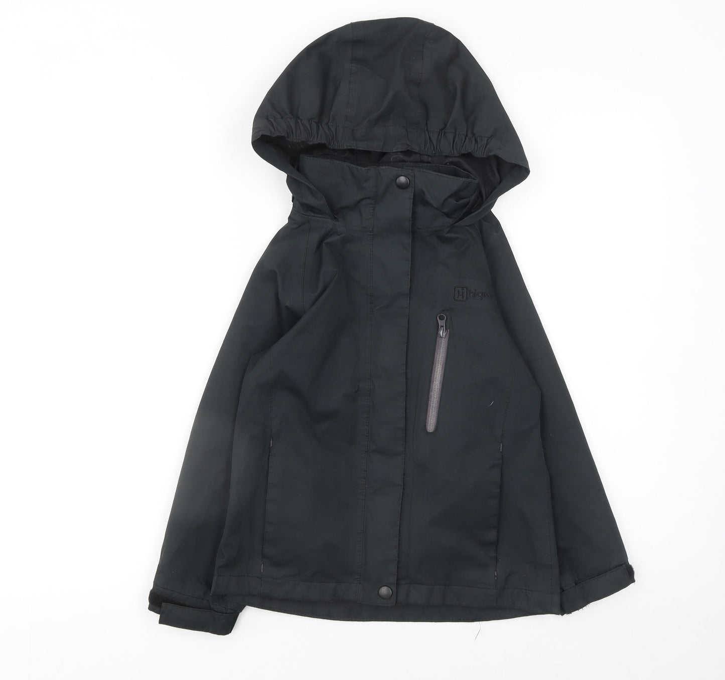 Hi Gear Boys Black Waterproof Hooded Rain Coat Jacket 5-6 Years