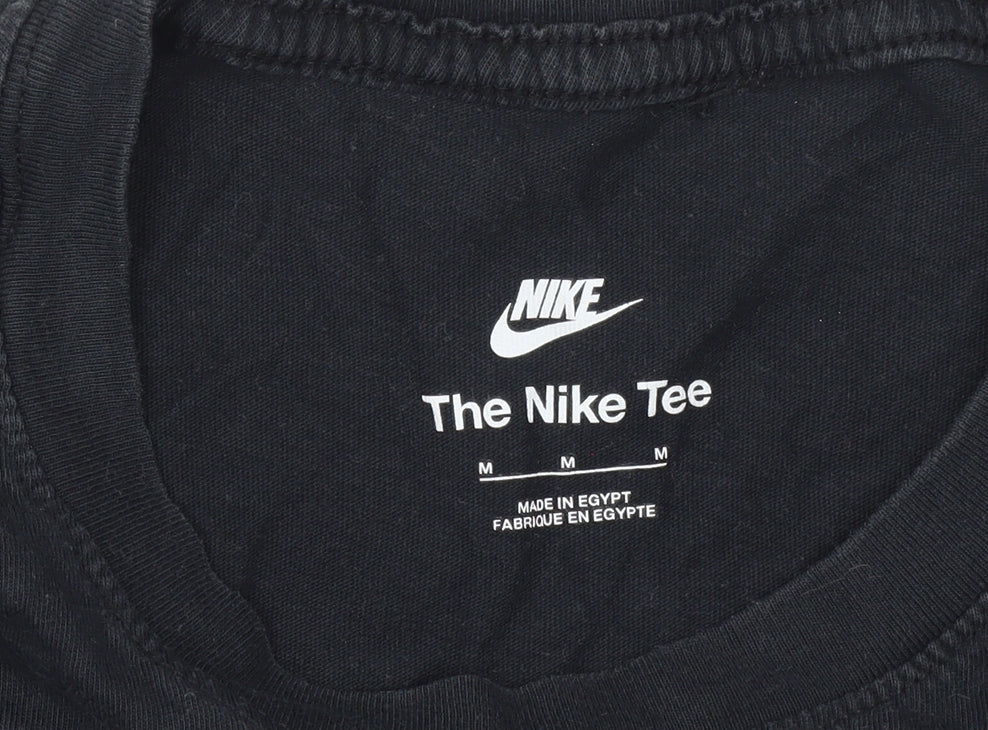 Nike Men's Black Graphic Print Cotton T-Shirt Size M