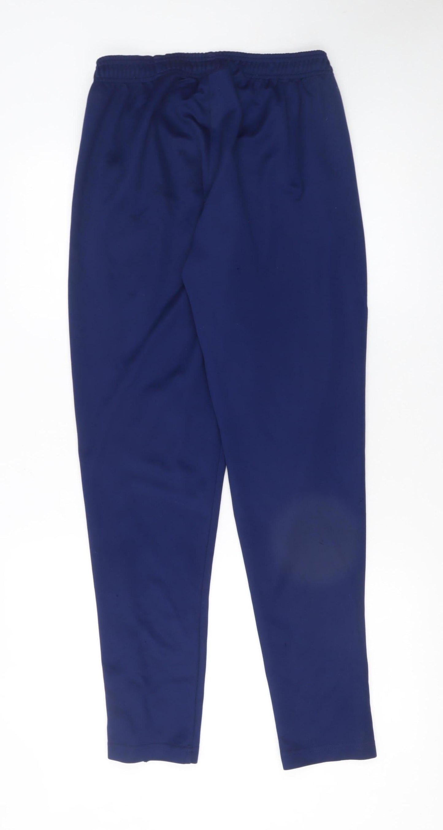 Adidas Men's Blue Jogger Trousers Size M Tapered Fit Zip Ankles