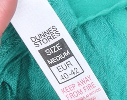 Dunnes Stores Womens Green Short Sleeve Basic Blouse Size 12