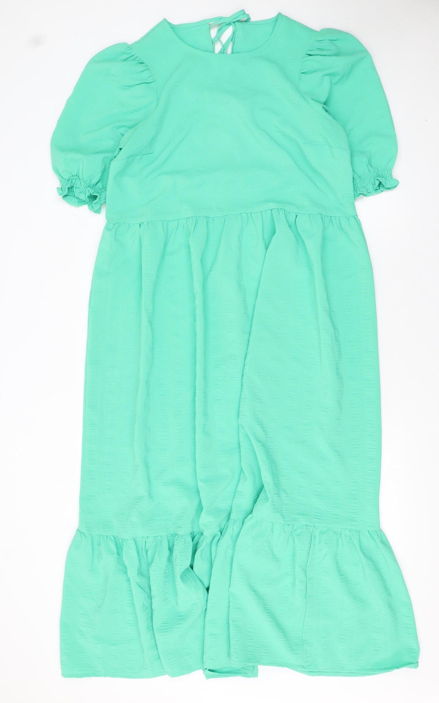 New Look Tall Women's Green Fit & Flare Midi Dress Size 10