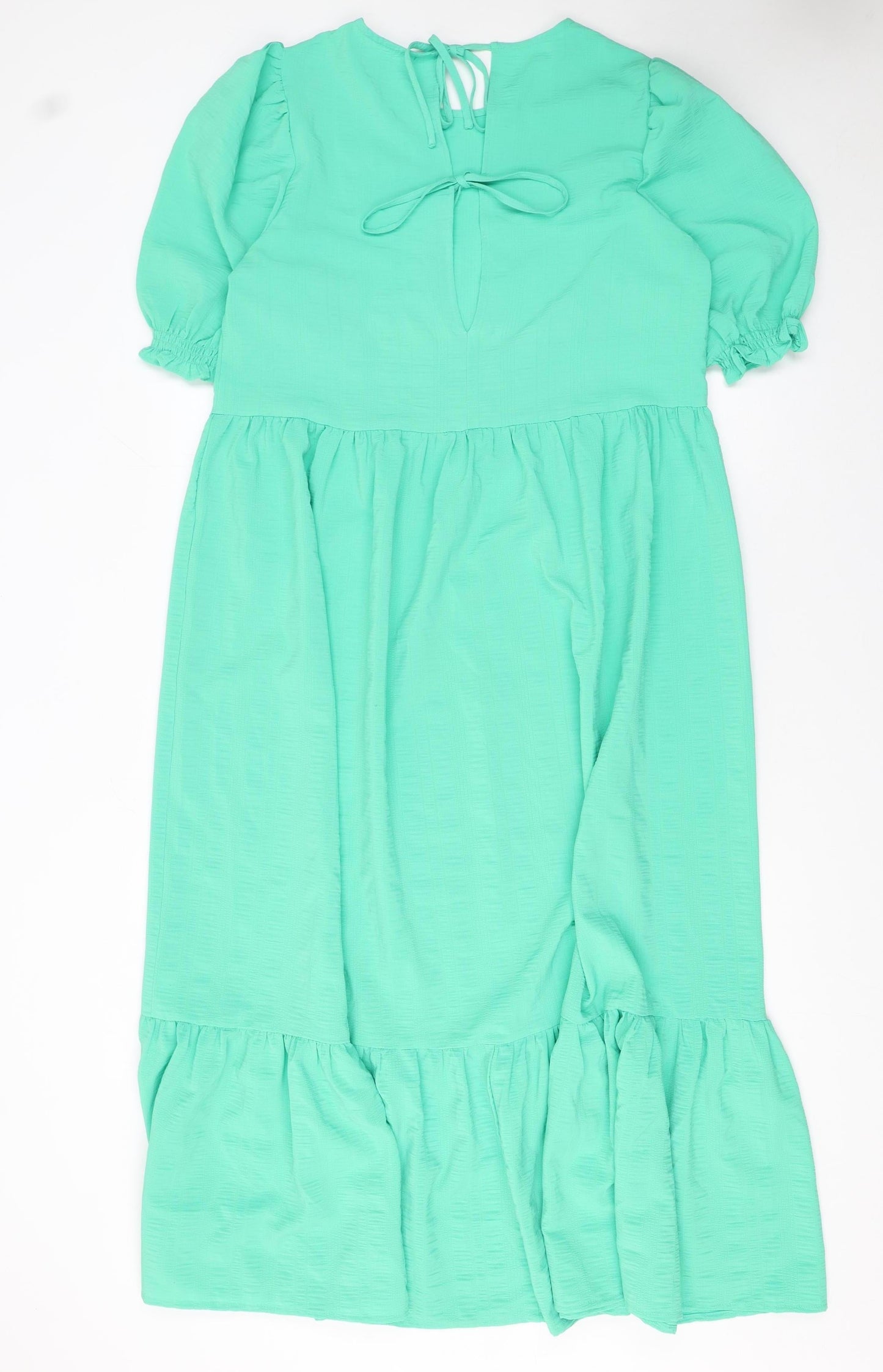 New Look Tall Women's Green Fit & Flare Midi Dress Size 10